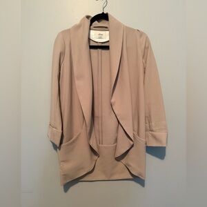 Wilfred Drape Front Open Blazer in Soft Blush - Size 4